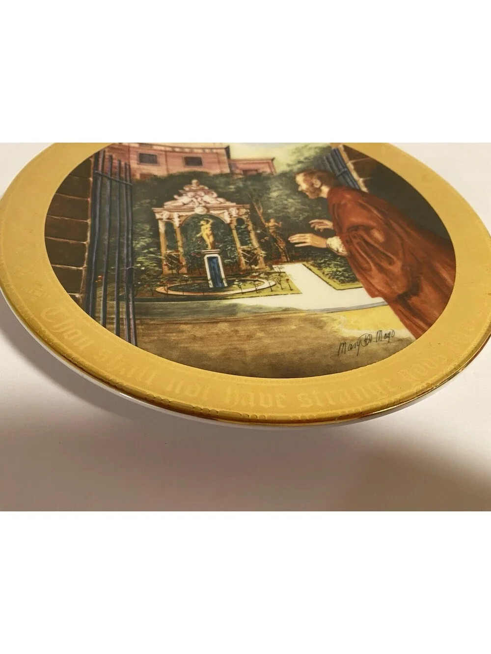 Danbury Mint, The Ten Commandments Plate Collection, 24K Gold, Tenth Commandment